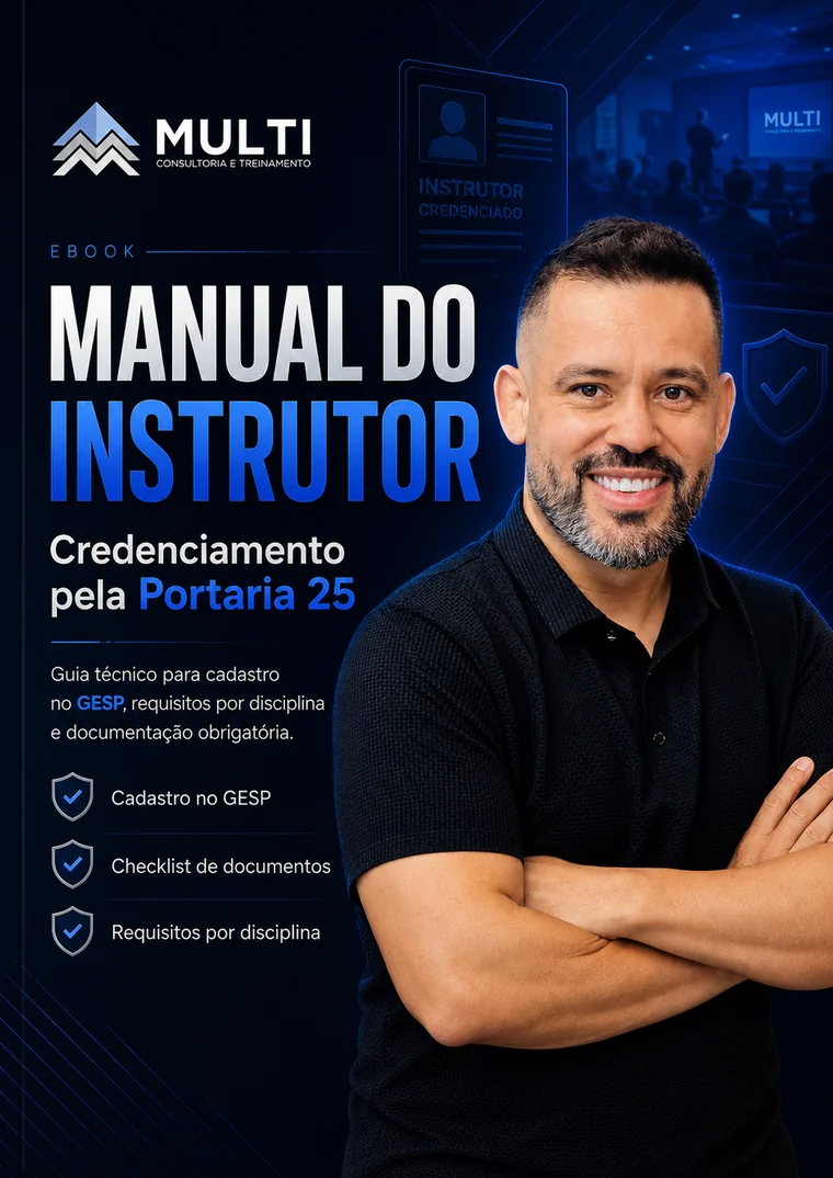 Capa do Manual do Instrutor: credenciamento pela Portaria 25